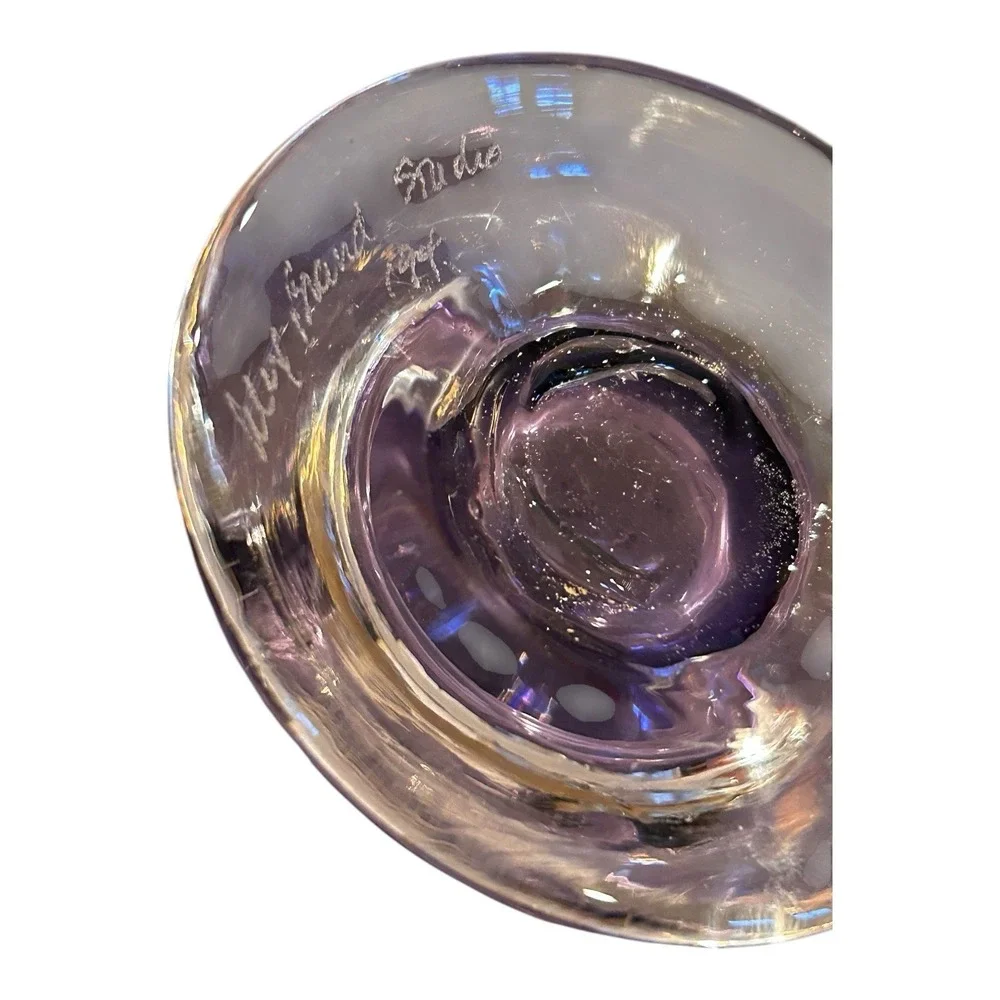 Alex Brand Art Glass Vase Signed & Dated  Urn‎ shaped 1994